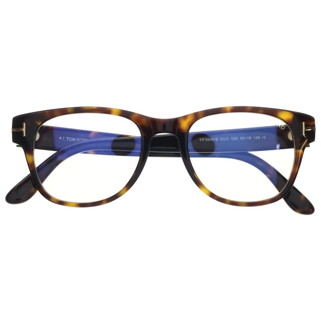 TOM FORD (トムフォード) ウェリントンフレーム クリアレンズ サングラス メガネ ブラウン TF5898-B