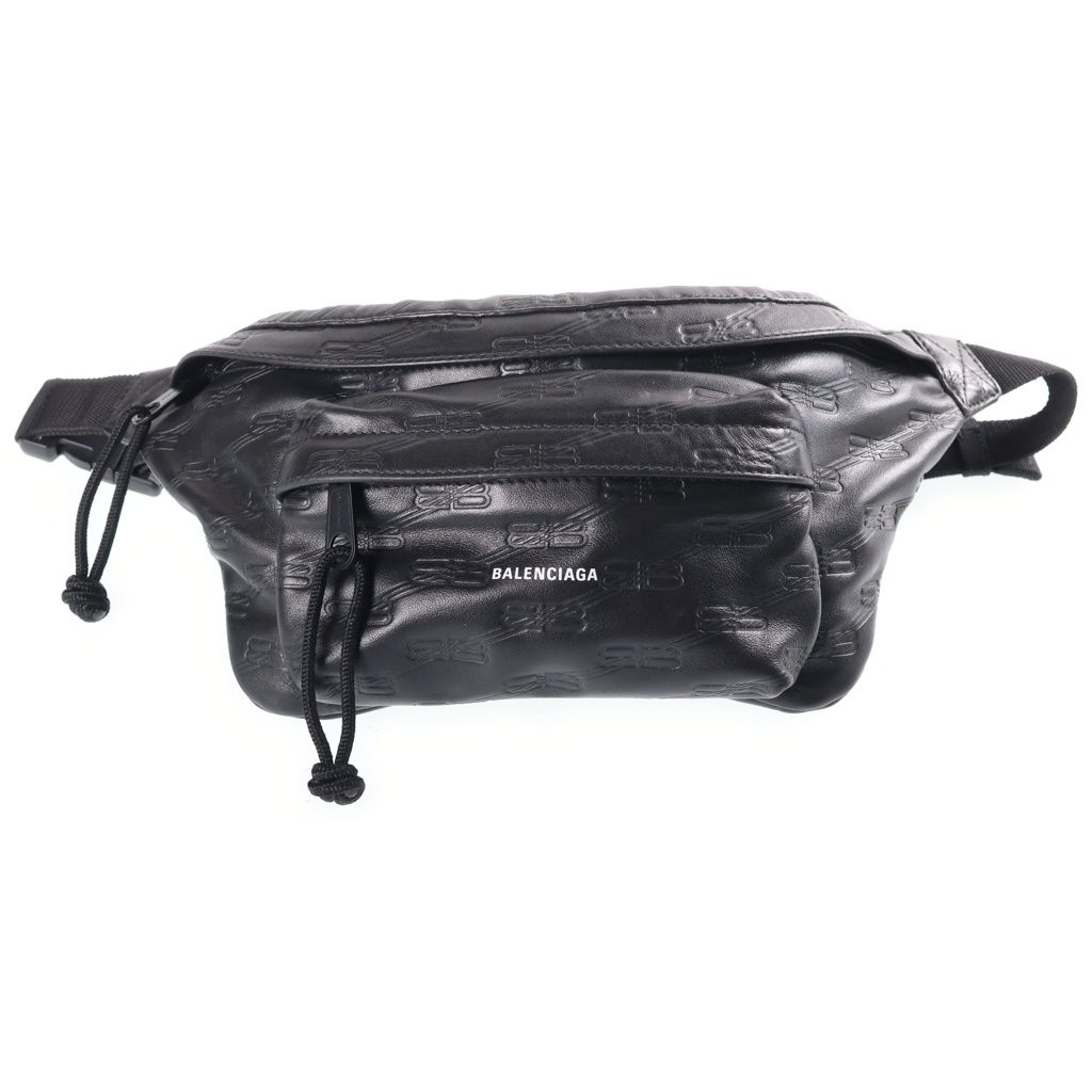 BALENCIAGA (バレンシアガ) BB SIGNATURE BELTPACK エンボス シグネチャー ベルトバッグ ブラック 713042 2AA25 57,173円