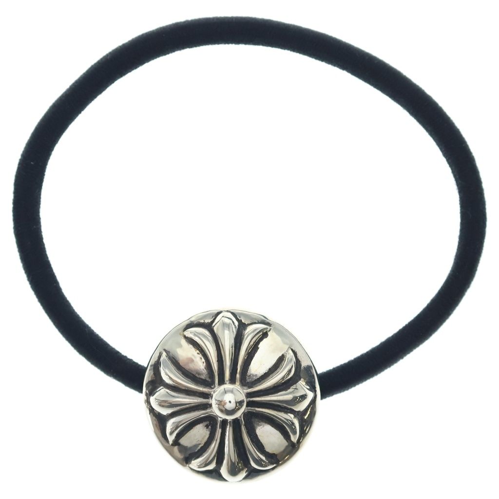 CHROME HEARTS (クロムハーツ) HAIRBAND クロスボール ヘアバンド ヘアゴムコンチョ シルバー BCA151
