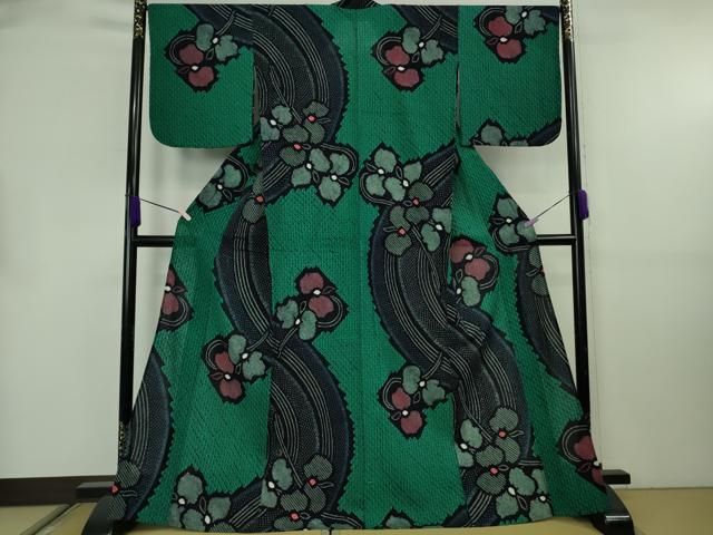 平和屋着物∴極上　夏物　浴衣　有松鳴海絞り　流水花文　綿　逸品　DZAB8817kh6 33,800円