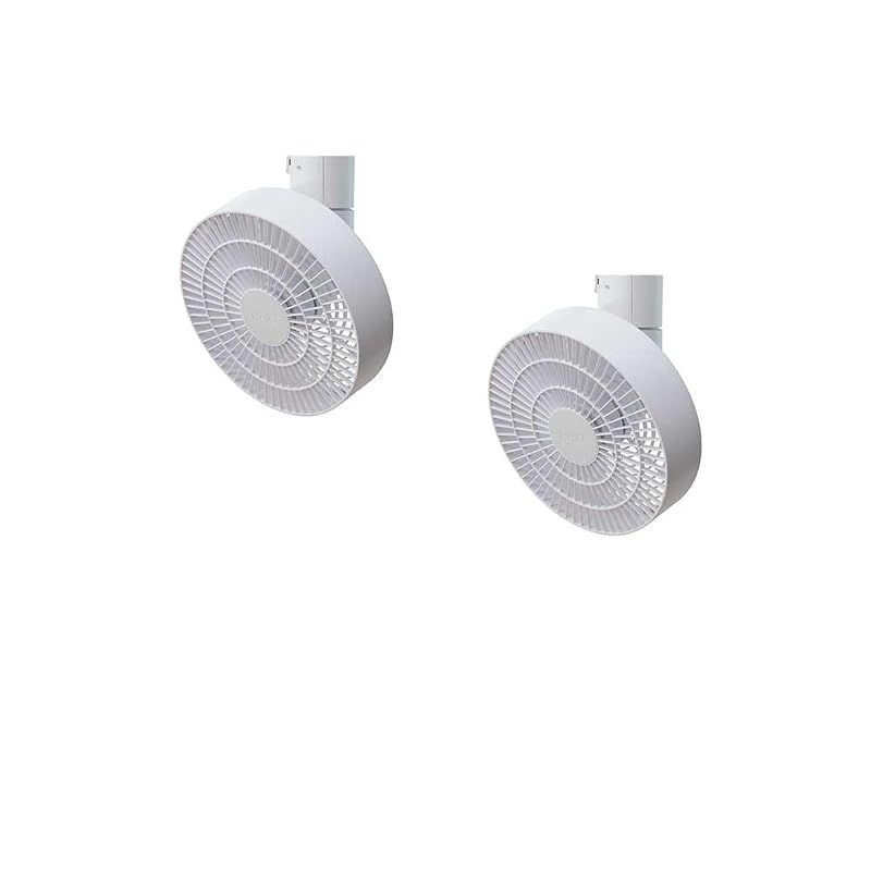 【新品】 003431 2台セット DUCT RAIL FAN 3D (WH) ダクトレールファン 3D 首振り風量調節 5段階 サーキュレーター キッチン 暑さ対策家電 天井 直付け