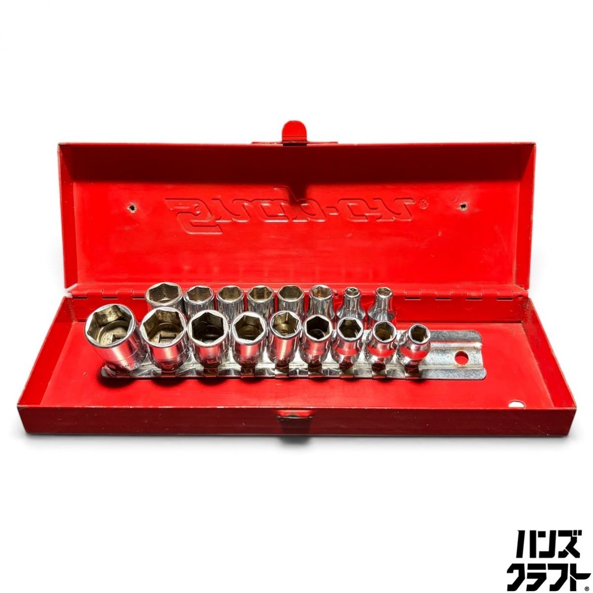 ▼【中古】スナップオン ソケット17個セット 9/16～3/16 スチールケース付 Snap-on 13,260円