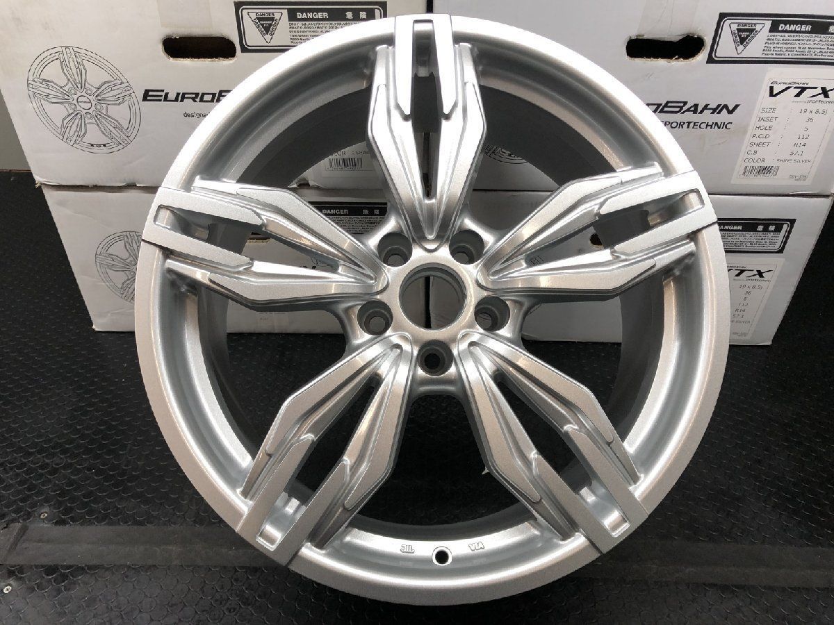 【新品】EUROBAHN VTX by SPORT TECHNIC ユーロバーン 19インチ 4本 8.5J5HPCD112+36 球面ナット audi VW等　(SHZ047)