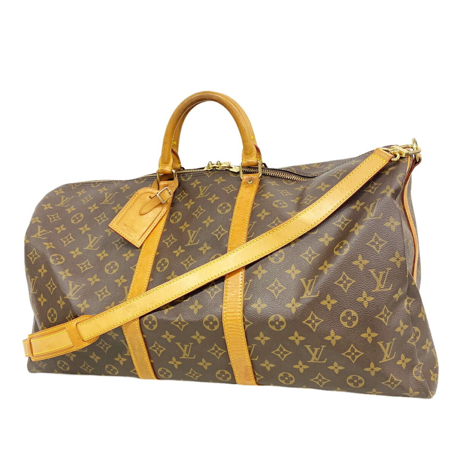 ルイ・ヴィトン(Louis Vuitton) ルイ・ヴィトン バッグ・ボストンバッグ モノグラム キーポルバンドリエール55 M41414 ブラウンメンズ レディース