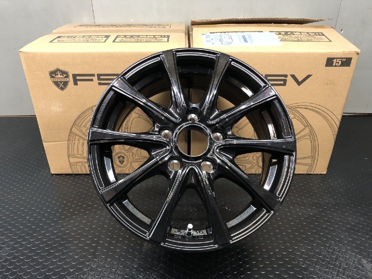 【新品】LEHRMEISTER ESTROSA FSV レアマイスター エステローザ 15インチ 6J5HPCD114.3+38 クロスブラック セレナ オーリス等　(SHZ038) 27,292円