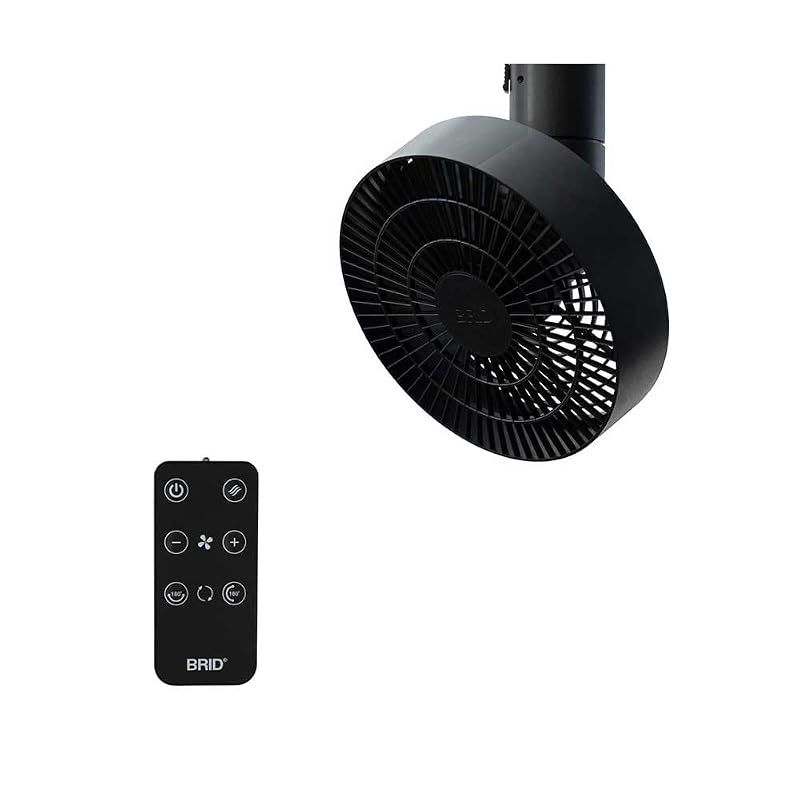 【新品】 【BRID限定 6ヶ月延長】DUCT RAIL FAN 3D ダクトレールファン 3D 首振り風量調節 5段階 サーキュレーター キッチン 暑さ対策家電 天井 直付け 003431_BK