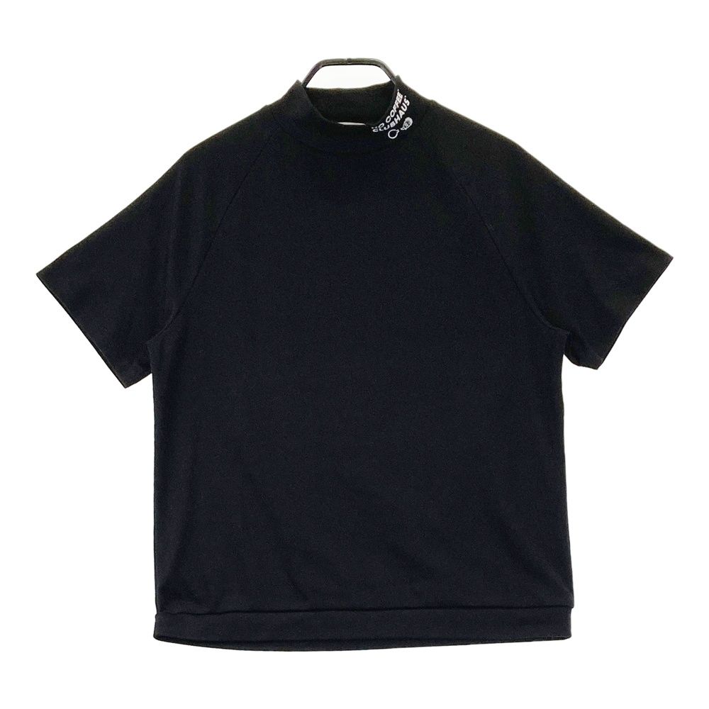 サイズ：XS NO COFFEE ノーコーヒー ×CLUBHAUS ハイネック 半袖Tシャツ ブラック系 [240101757490] ゴルフウェア メンズ ストスト