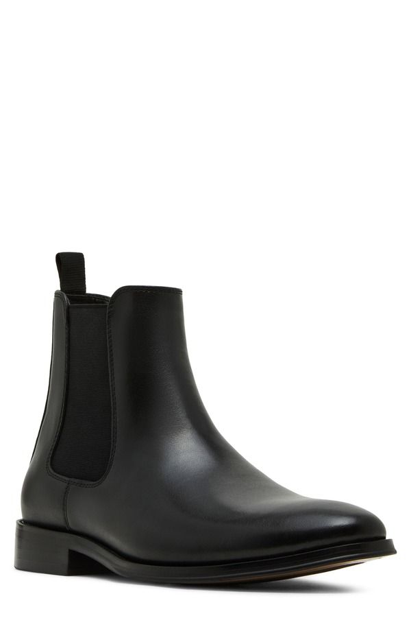 スティーブ マデン メンズ シューズ ブーツ・レインブーツ チェルシーブーツ チェルシー Steve Madden Avenue Chelsea Boot Men BLACK LEATHER ブラック