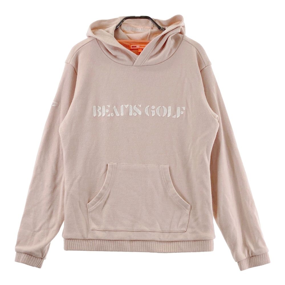 サイズ：L BEAMS GOLF ビームスゴルフ 裏地付 ウール混 ニットパーカー ロゴ ピンク系 [240101654402] ゴルフウェア レディース ストスト
