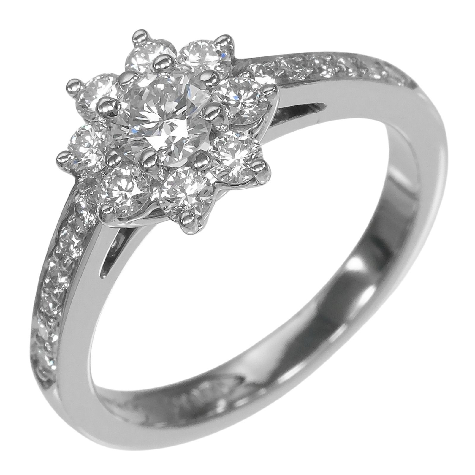 [Tiffany & Co.] Tiffany Flora Pt950 Platinum x Diamond 6.5 Ladies' 4.27g Ring/Ring