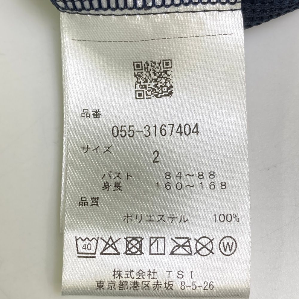 サイズ：2 PEARLY GATES パーリーゲイツ モックネック ノースリーブTシャツ ネイビー系 [240101757048] ゴルフウェア レディース ストスト