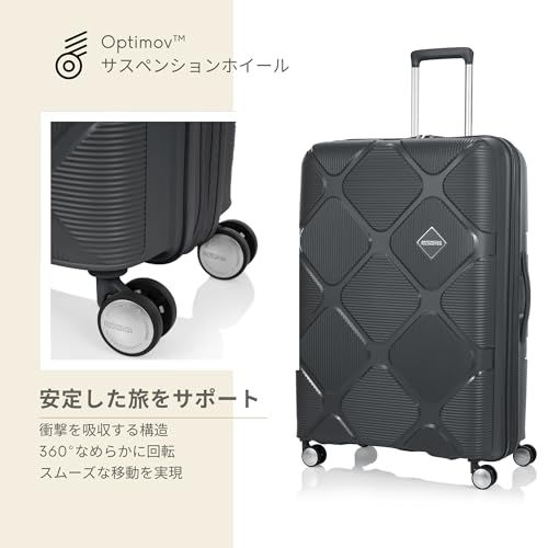 [アメリカンツーリスター] スーツケース キャリーケース インスタゴン INSTAGON スピナー81 LLサイズ エキスパンダブル機能付 軽量 大容量 ソフトケース TSAロック 123(139) L 81cm 5kg 新モデル・ダークグレー