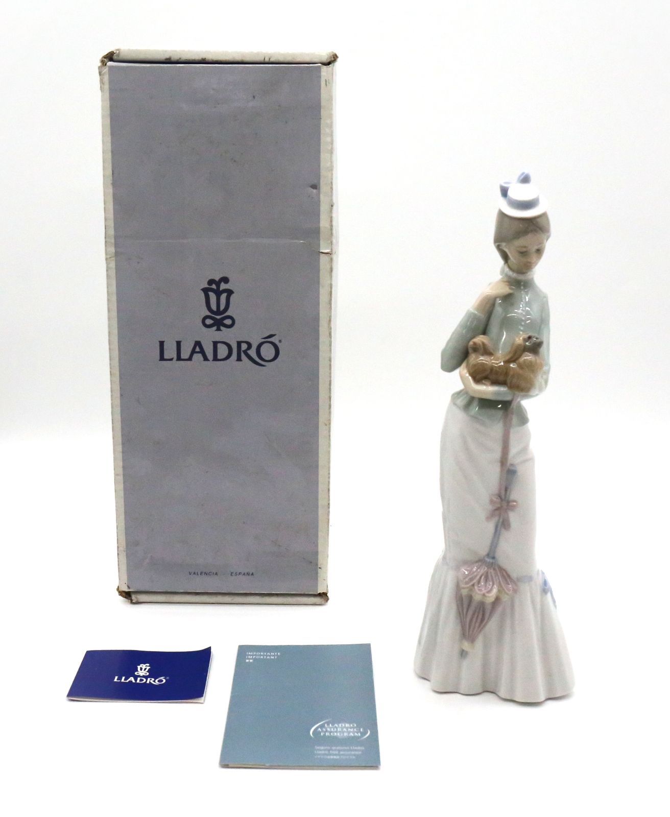 LLADRO リヤドロ #4893 仔犬とお散歩 フィギュリン 磁器人形 箱付き