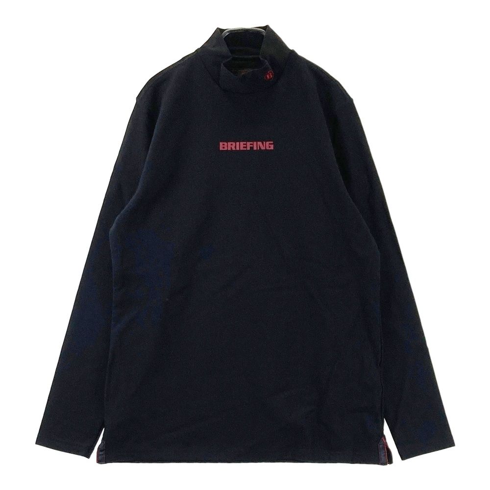 サイズ：L BRIEFING GOLF ブリーフィング 裏起毛 ハイネック 長袖Tシャツ 吸湿発熱 ブラック系 [240101689595] ゴルフウェア メンズ ストスト