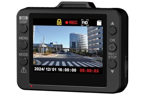 2025年モデル ユピテル(Yupiteru) 1カメラ ドライブレコーダー DRY-ST1250P | 200万画素FULL HD＆HDR＆安全運転サポート（車線逸脱警告）搭載 シガープラグタイプ