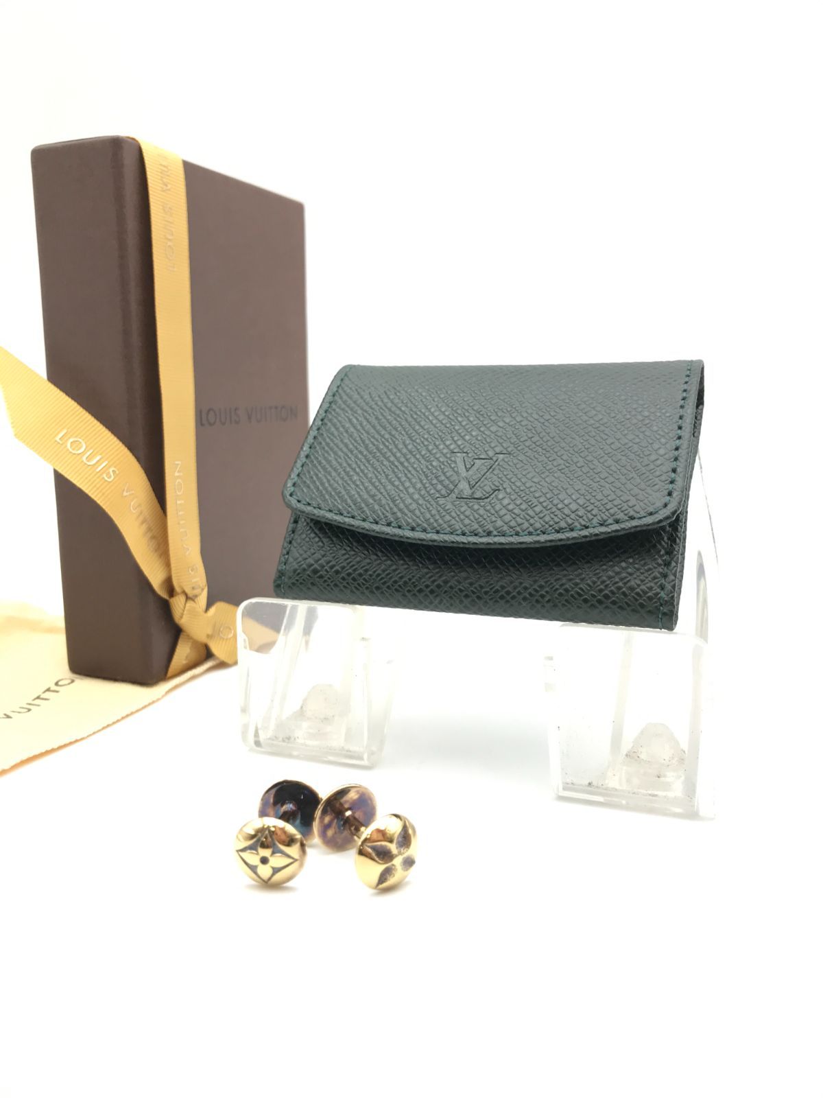 【美品】LOUIS VUITTON　ルイヴィトン　ネクタイピン・カフス　モノグラム　ブトンドゥマンシェットクルー　3017