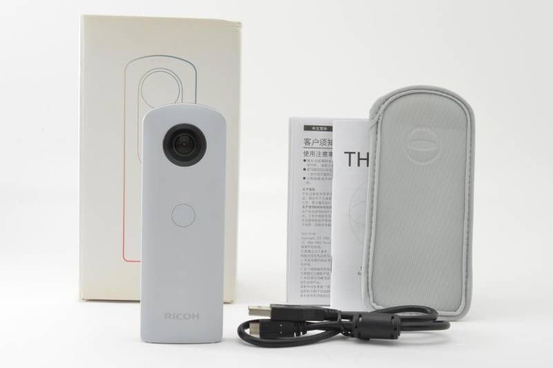 実用光学美品 箱あり Ricoh リコー THETA SC 白 ホワイト アクションカメラ #4431