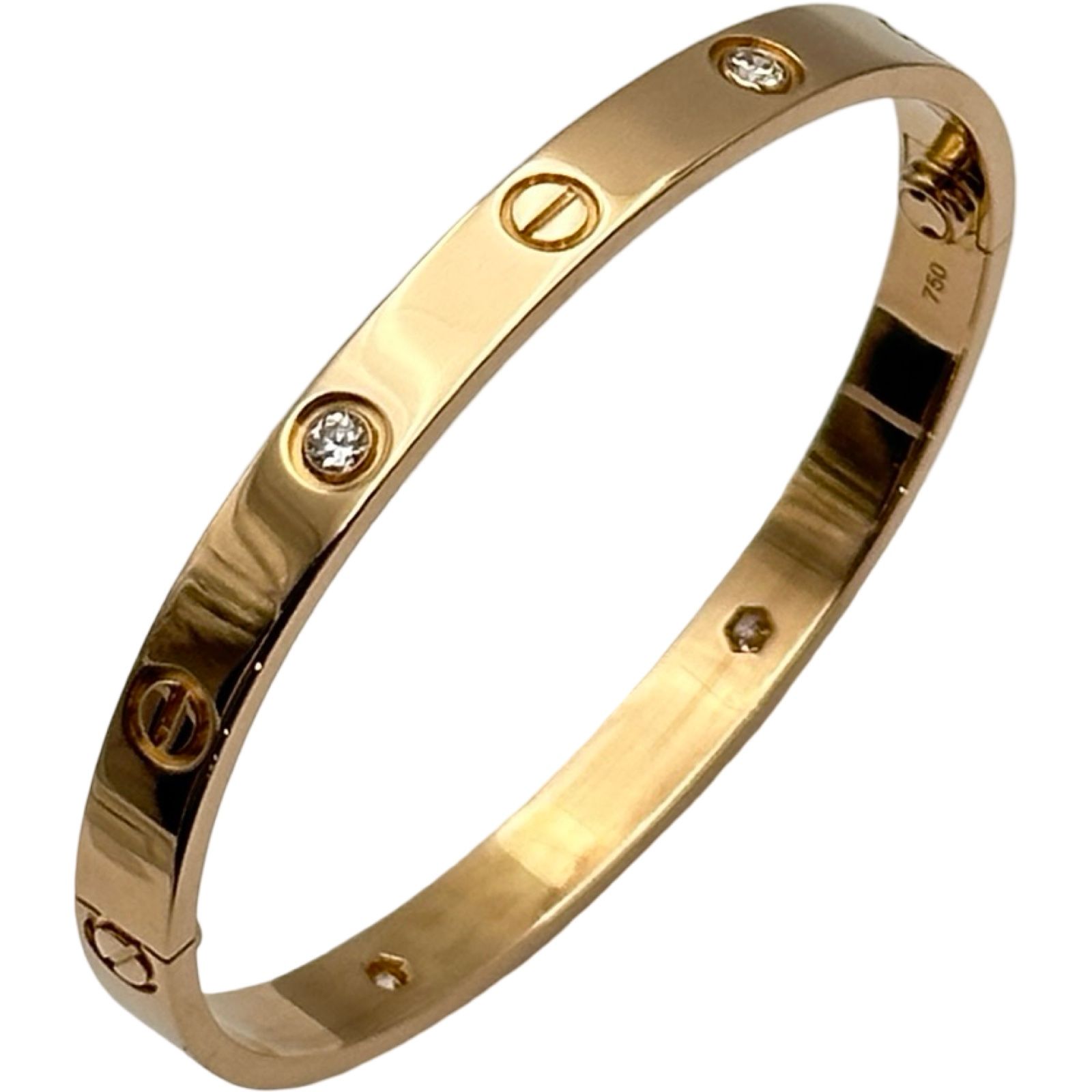 カルティエ Cartier ラブブレス4Pダイヤ ピンクゴールド 750 ダイヤモンド ジュエリー 646,800円