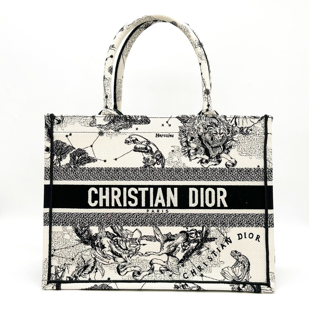 ChristianDior クリスチャンディオール ブックトート ミディアム ディオール DIOR ゾディアック エンブロイダリー ハンドバッグ トートバッグ レディース キャンバス 108,900円
