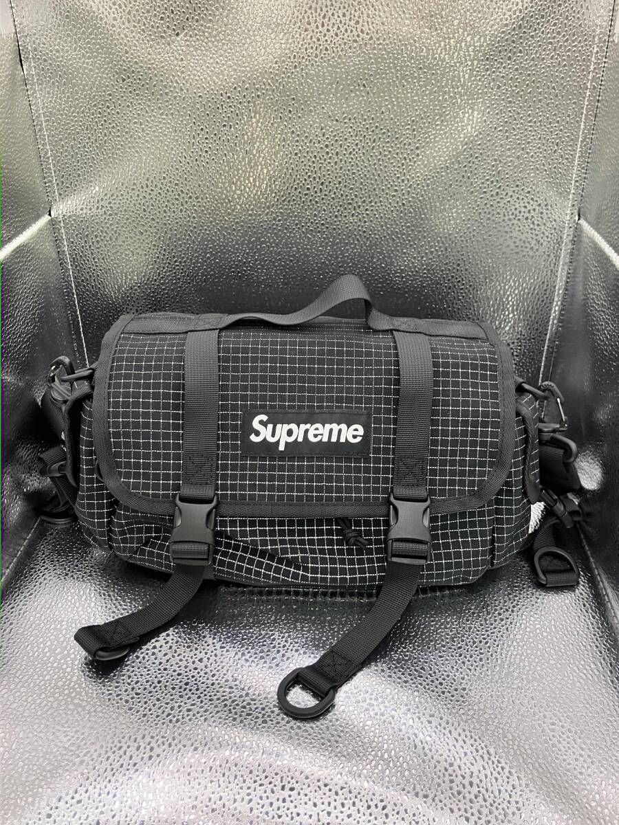 Supreme/ボディバッグ/24SS mini duffle bag 格子柄 ブラック