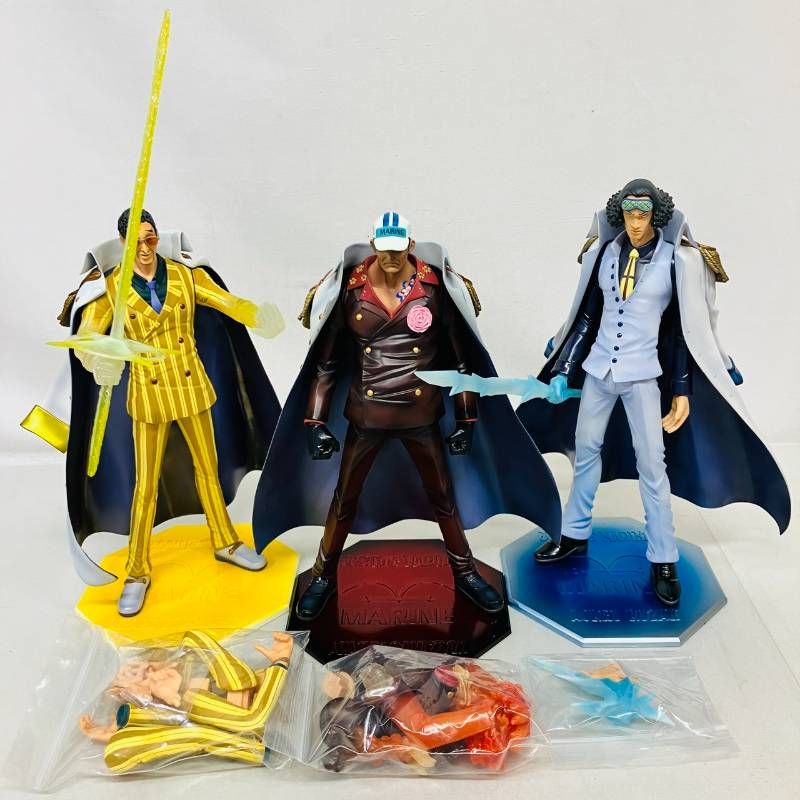 【まとめ】 ワンピース P.O.P DX エクセレントモデル 海軍本部 大将 赤犬 青キジ 黄猿 フィギュア 3体 まとめ セット / ONE PIECE メガハウス Mega House サカズキ クザン ボルサリーノ