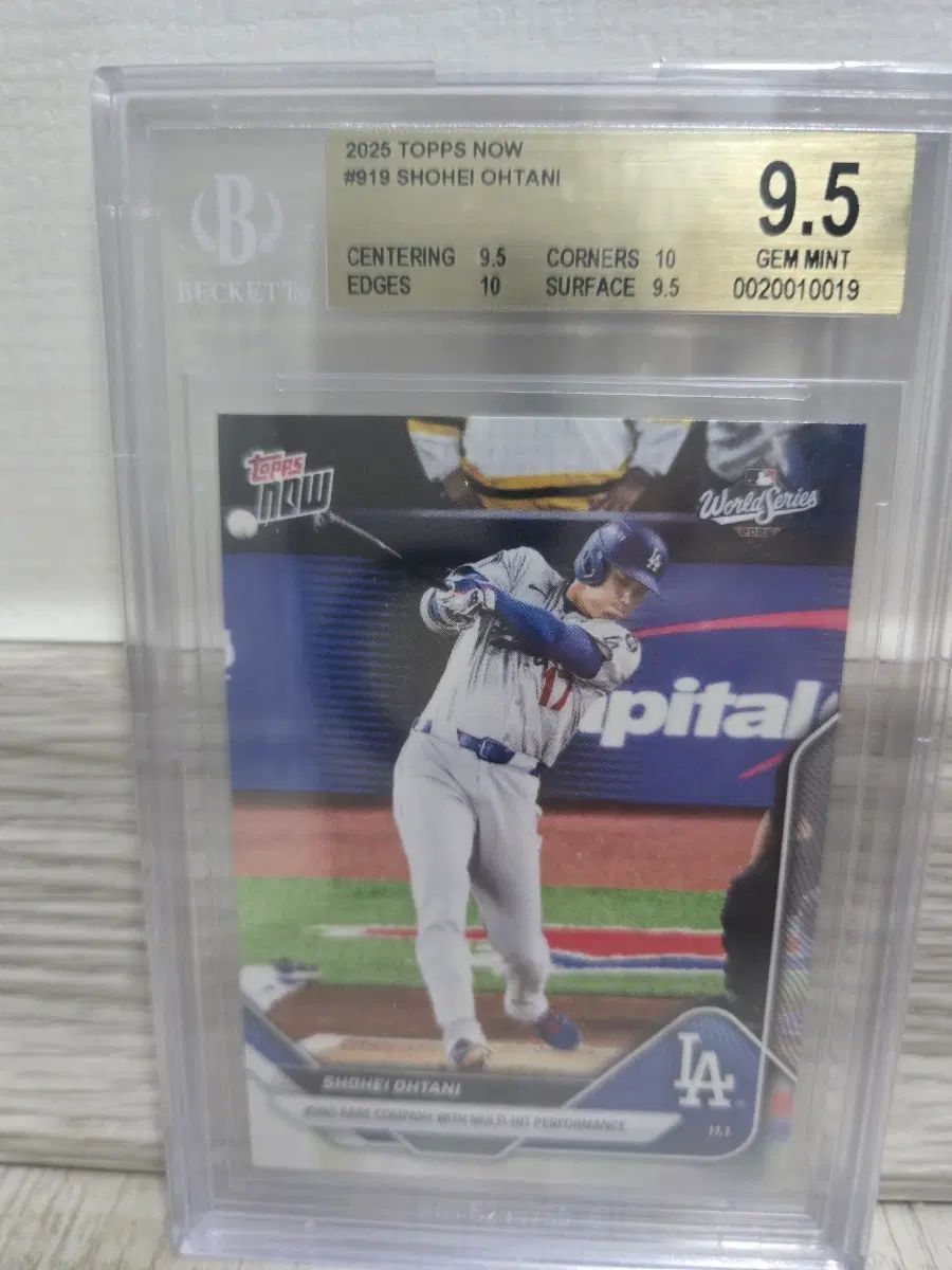 2025 Topps Now 大谷翔平 #919 BGS 9.5 ワールドシリーズ Dodgers