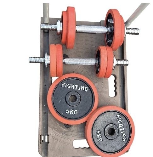 直接引取限定S06037 ファイティングロード ダンベルプレートセット トレーニング 5kg ×2　1.25kg×5　2.5kg×2