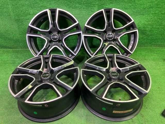 OZ A9CSF03 ﾌﾟｼﾞｮｰ208 ホイール アルミ ブラックポリッシュ 17インチ 7J 4穴 4本 98 +25