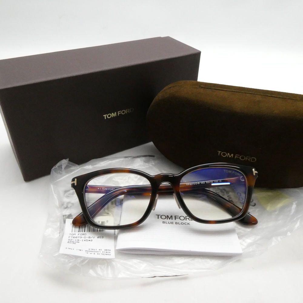 未使用 TOMFORD トムフォード TF6073 D B 053 メガネ 52□19 145 ブルーライトカット AN3916