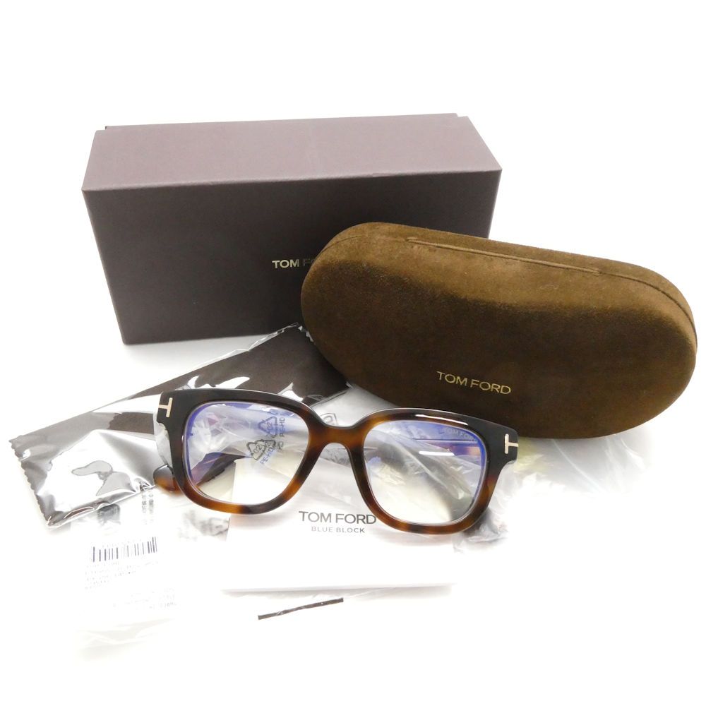 未使用 TOMFORD トムフォード TF6072 D B 053 メガネ 49□20 145 眼鏡 サングラス 度なし ブルーライトカット AN3884