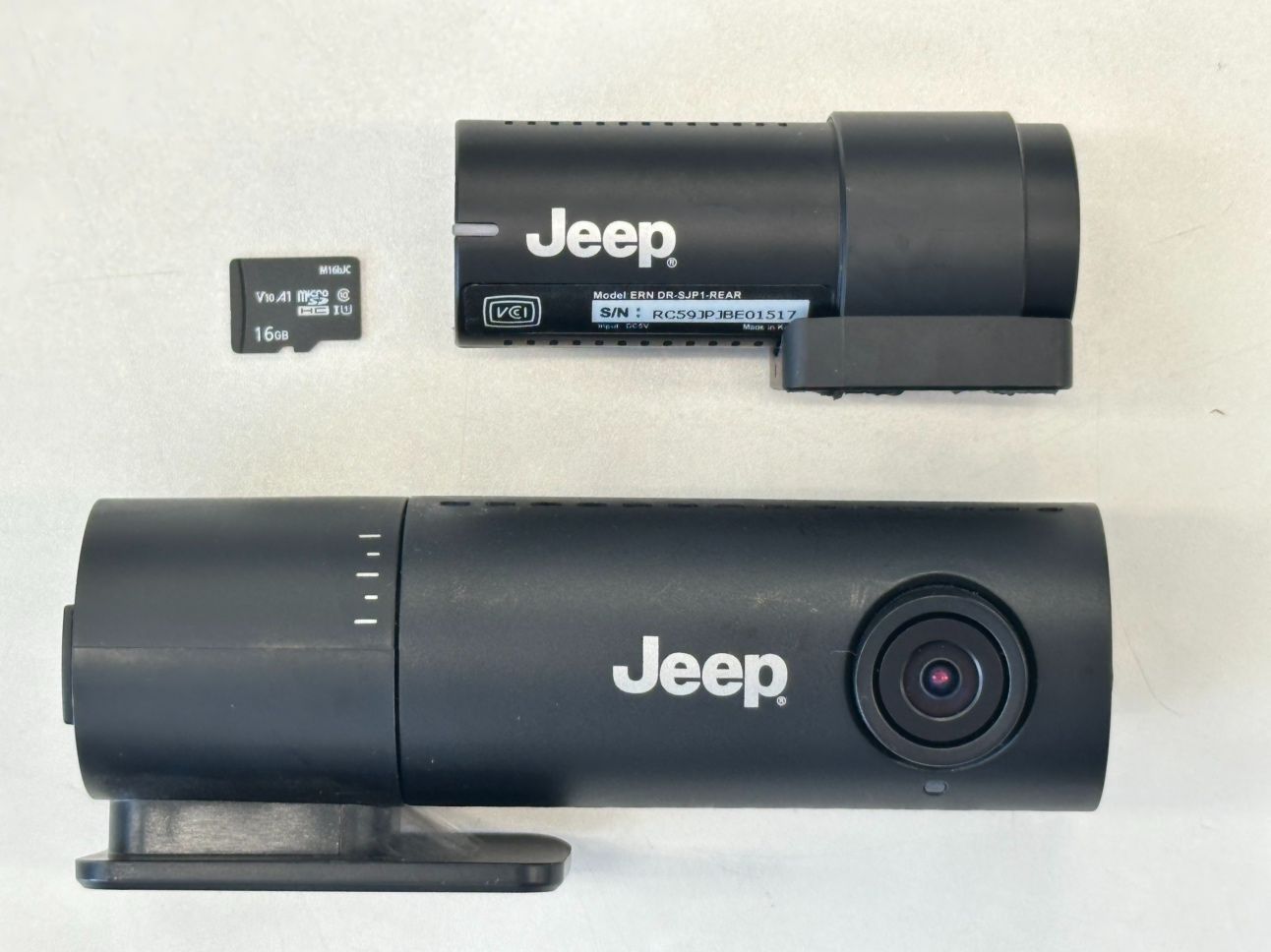 Jeep 純正 前後 ドライブレコーダー ERN DR-SJP1 ドラレコ DR ダッシュカム 車載カメラ 純正品/純正部品 フロント リア セット 中古美品 本体のみ SDカードフォーマット済み 配線なし 動作確認済み 現状品　②