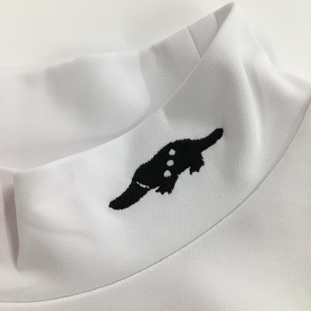 超美品】ラフアンドスウェル 半袖ハイネックシャツ 白×レッド