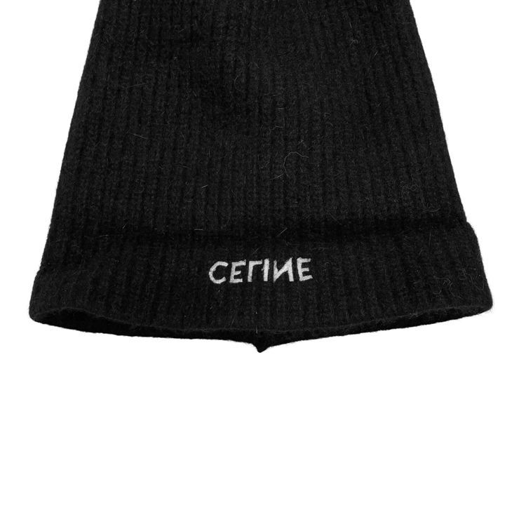 CELINE セリーヌ ロゴ刺繍入り リブニット帽 2A41L734L ビーニー