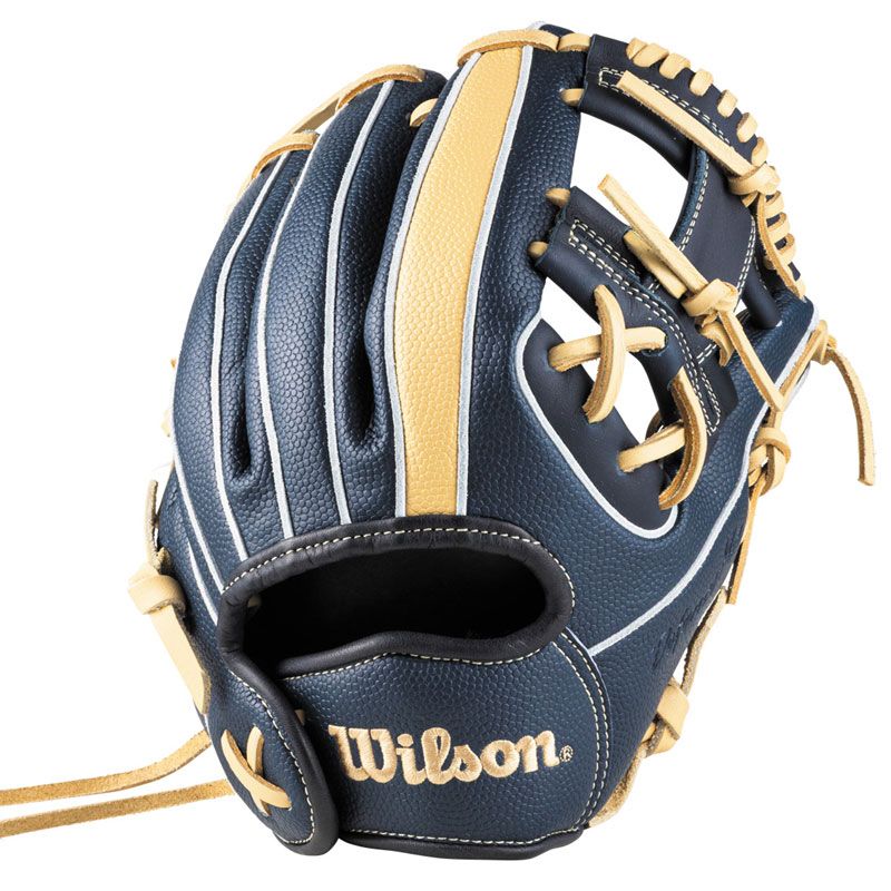 ウィルソン WILSON 軟式ジュニア用グラブ D-MAX DUAL Jr 内野手用 RDBFA6JH 野球 グラブ グローブ 少年 JR(WBG0015903-04)、ネイビー