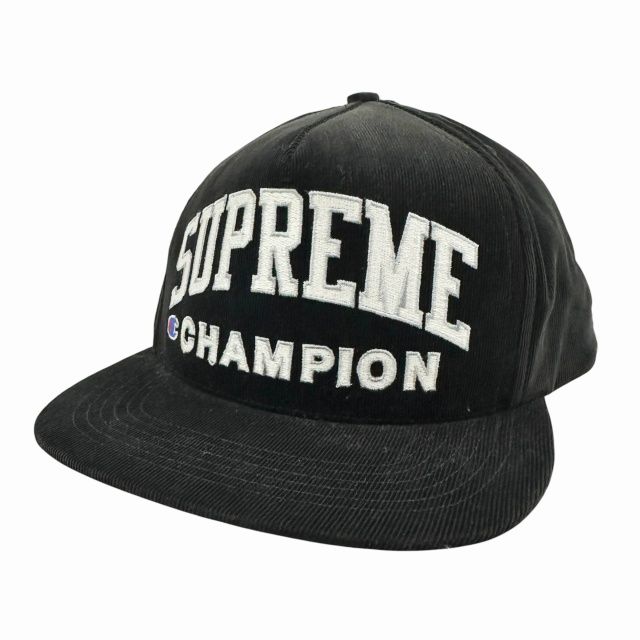 シュプリーム SUPREME × Champion チャンピオン 17SS 6panel Cap ロゴ刺繍 キャップ 帽子 ブランド古着ベクトル 中古☆AA★▲260820