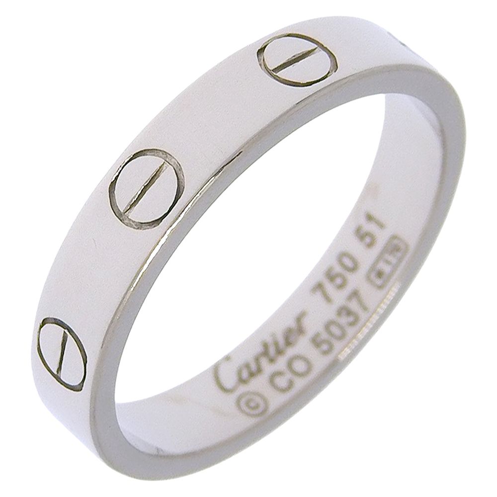 【CARTIER】カルティエ ミニ ラブリング K18ホワイトゴールド 11号 レディース 3.9g リング・指輪 59,400円