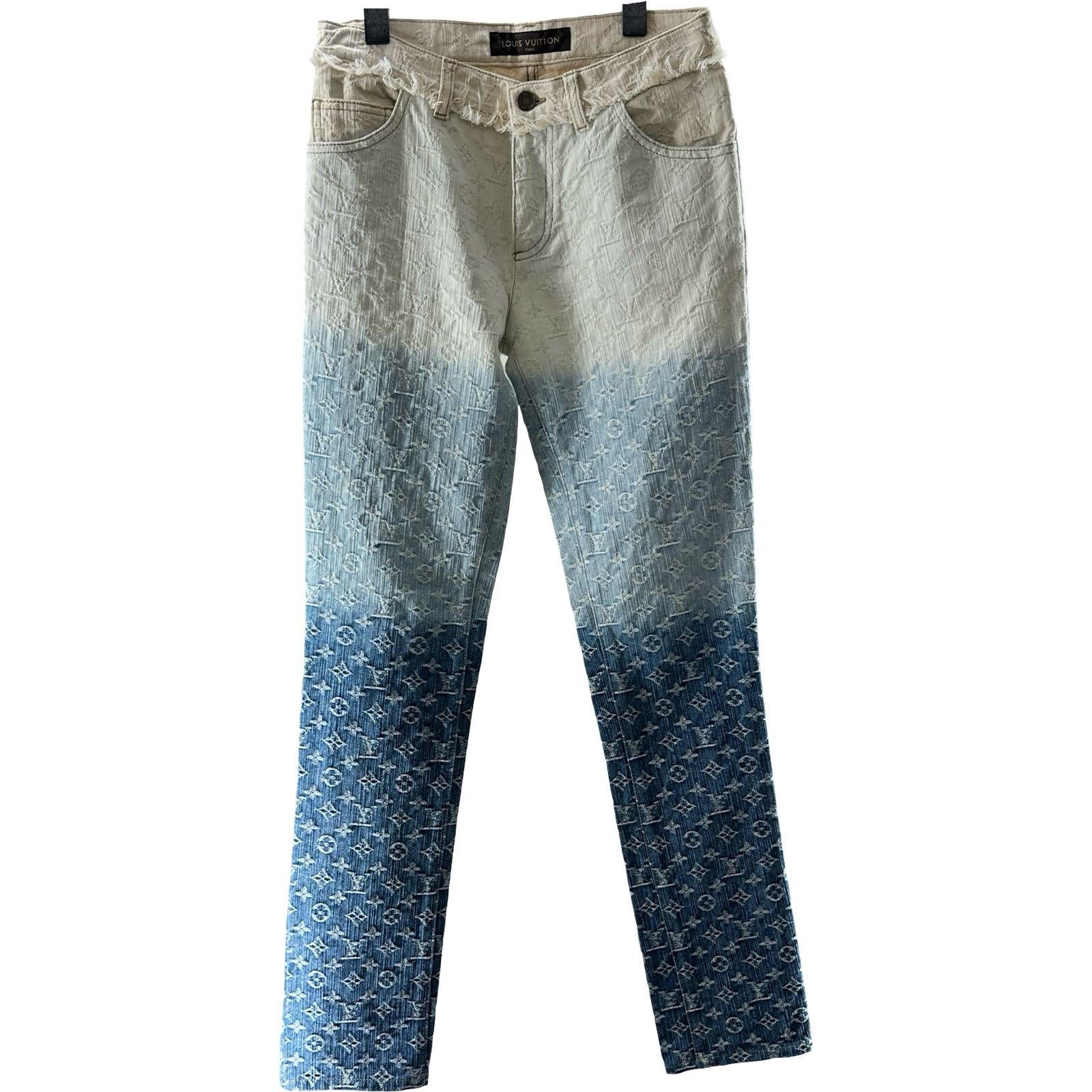 ルイ・ヴィトン LOUIS VUITTON モノグラムグラデーションデニムパンツ WRPA03 ブルー デニム レディース デニムパンツ