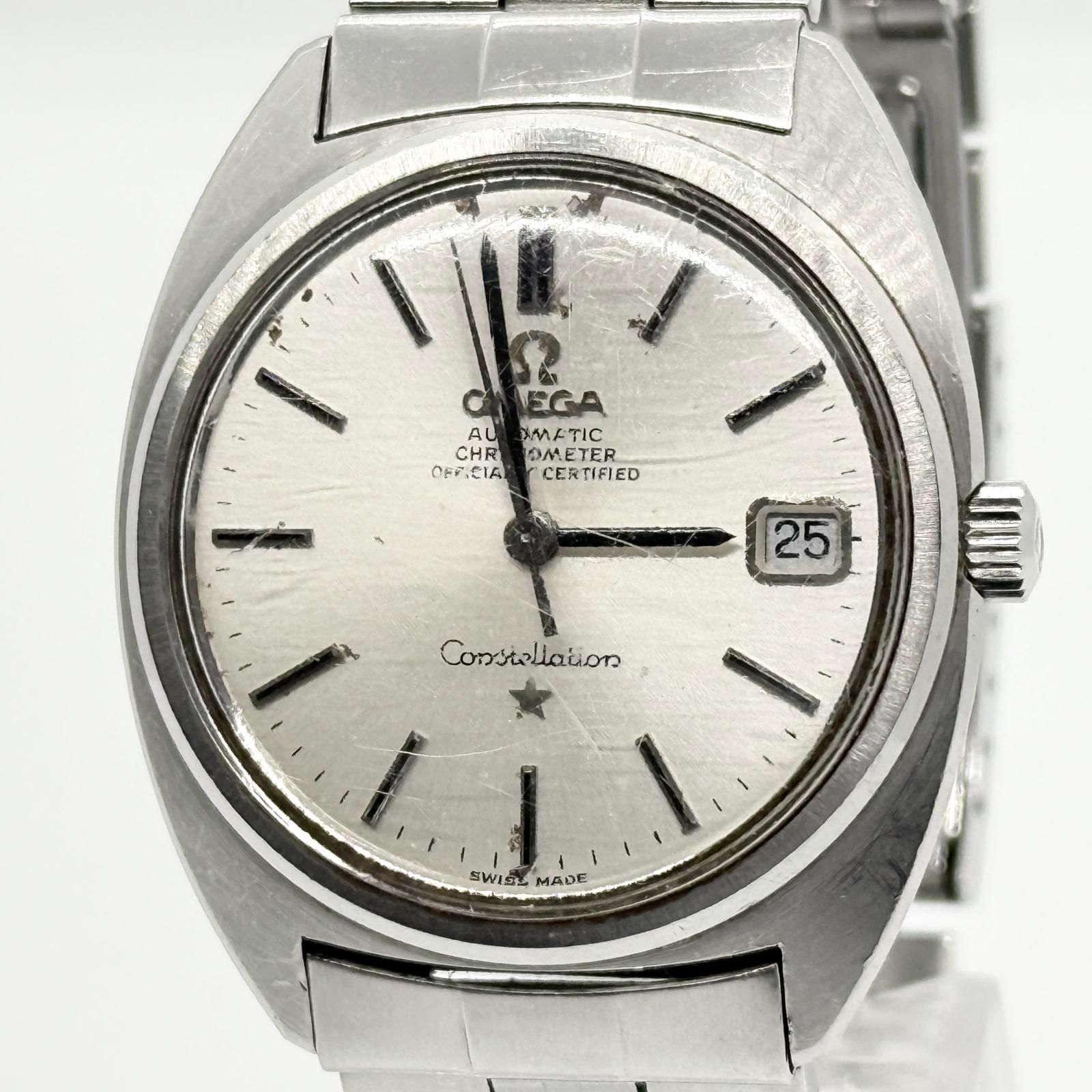 OMEGA オメガ コンステレーション クロノメーター シルバー AT ユニセックス 腕時計 稼働品