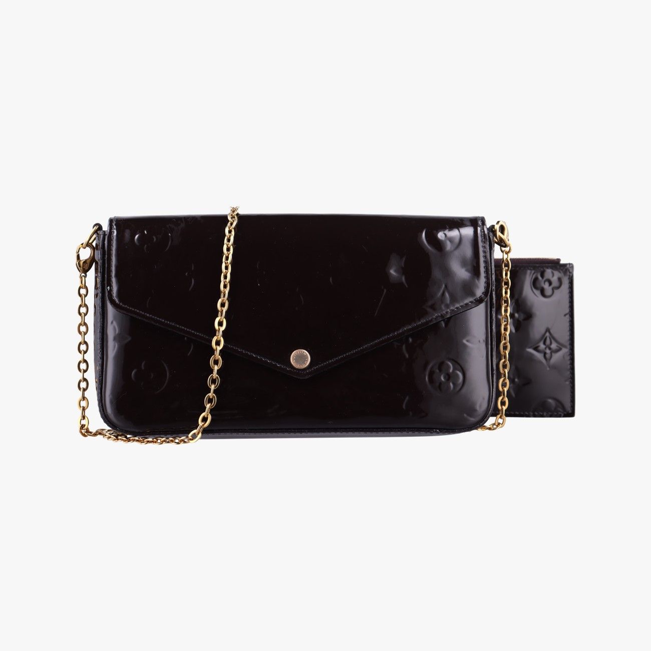 ルイヴィトンLouis Vuittonポシェットフェリシー アマラント ヴェルニ M61267 ML4106 50,400円