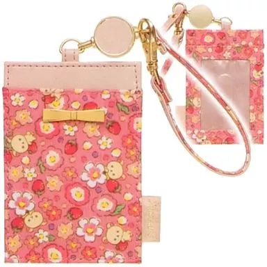[Brand New] Wallet/Pass Case (Character) Korilakkuma Strawberry Flower Theme Pass Case with Reel “Rilakkuma”