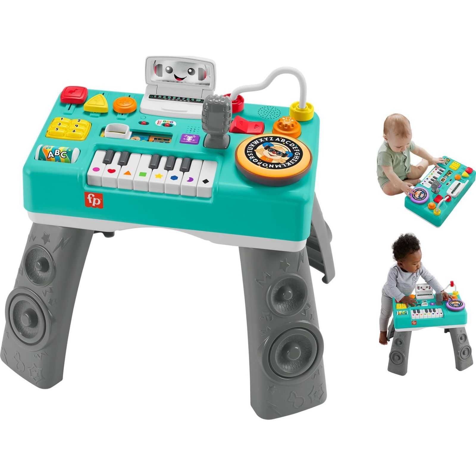 Fisher-Price ベビー&幼児用おもちゃ 笑い&学習 DJテーブル 教育音楽活動 発達遊び 幼児向け 対象年齢6か月以上 22,877円