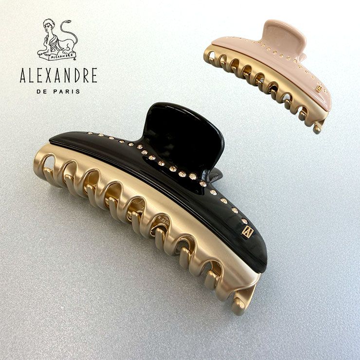 全3色 アレクサンドル ドゥ パリ ALEXANDRE DE PARIS ヘアクリップ (大) ICCL-12832-03 アレクサンドルドゥパリ ヘアクリップ 大きい 髪留め クリップ ブランド ハンドメイド ヘアアクセサリー バイカラー