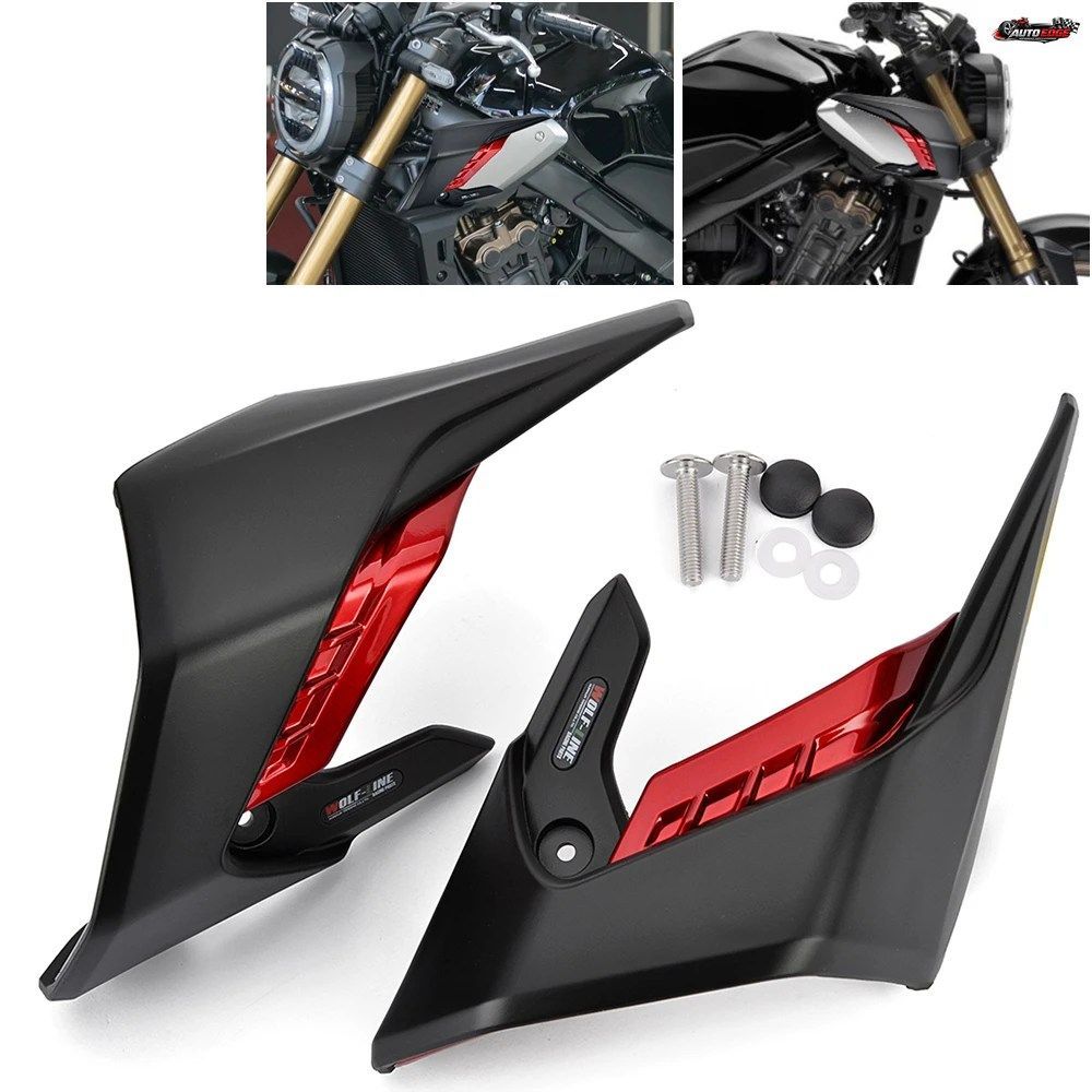 ホンダCB650R 2019-23用 モーターサイクル650 R フロントサイドスポイラーウィングレットサイドスポイラーエアディフレクターウィング
