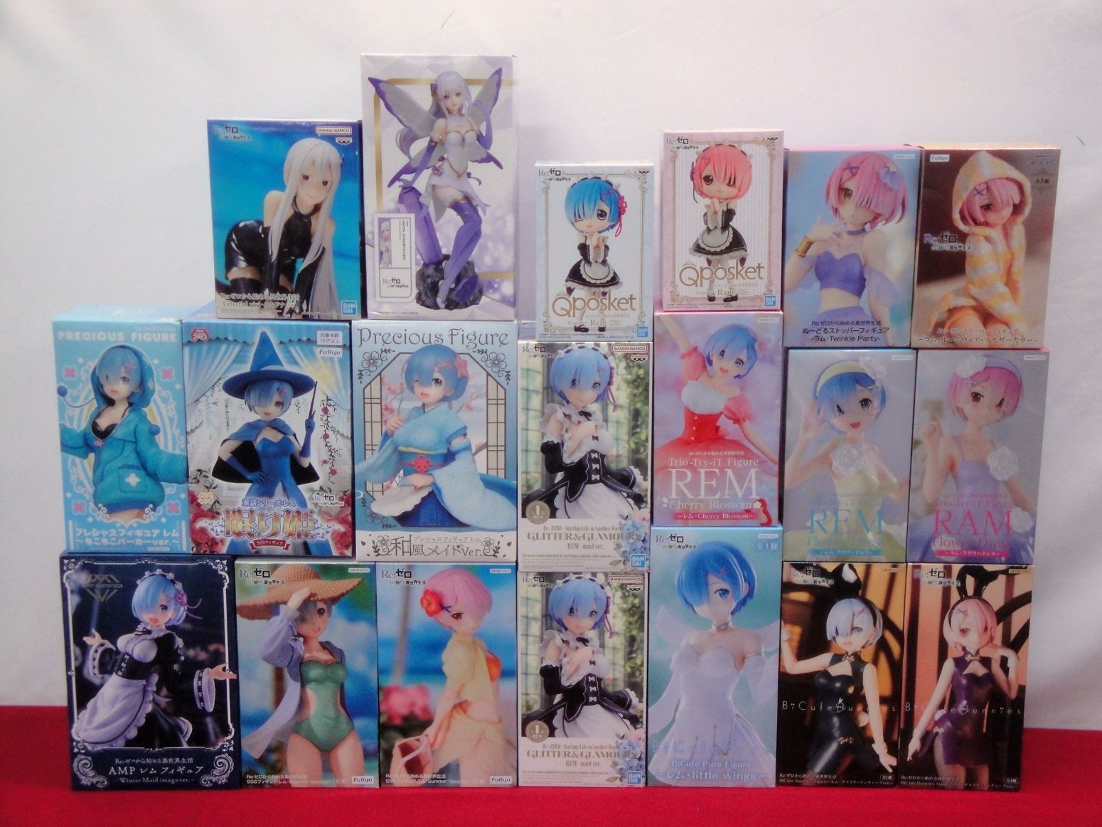 【カメ】【ほぼ未開封】リゼロ レム ラム エミリア エキドナ GLITTER&GLAMOURS BiCute Bunnies 他 フィギュア まとめ 20点 314 14,200円