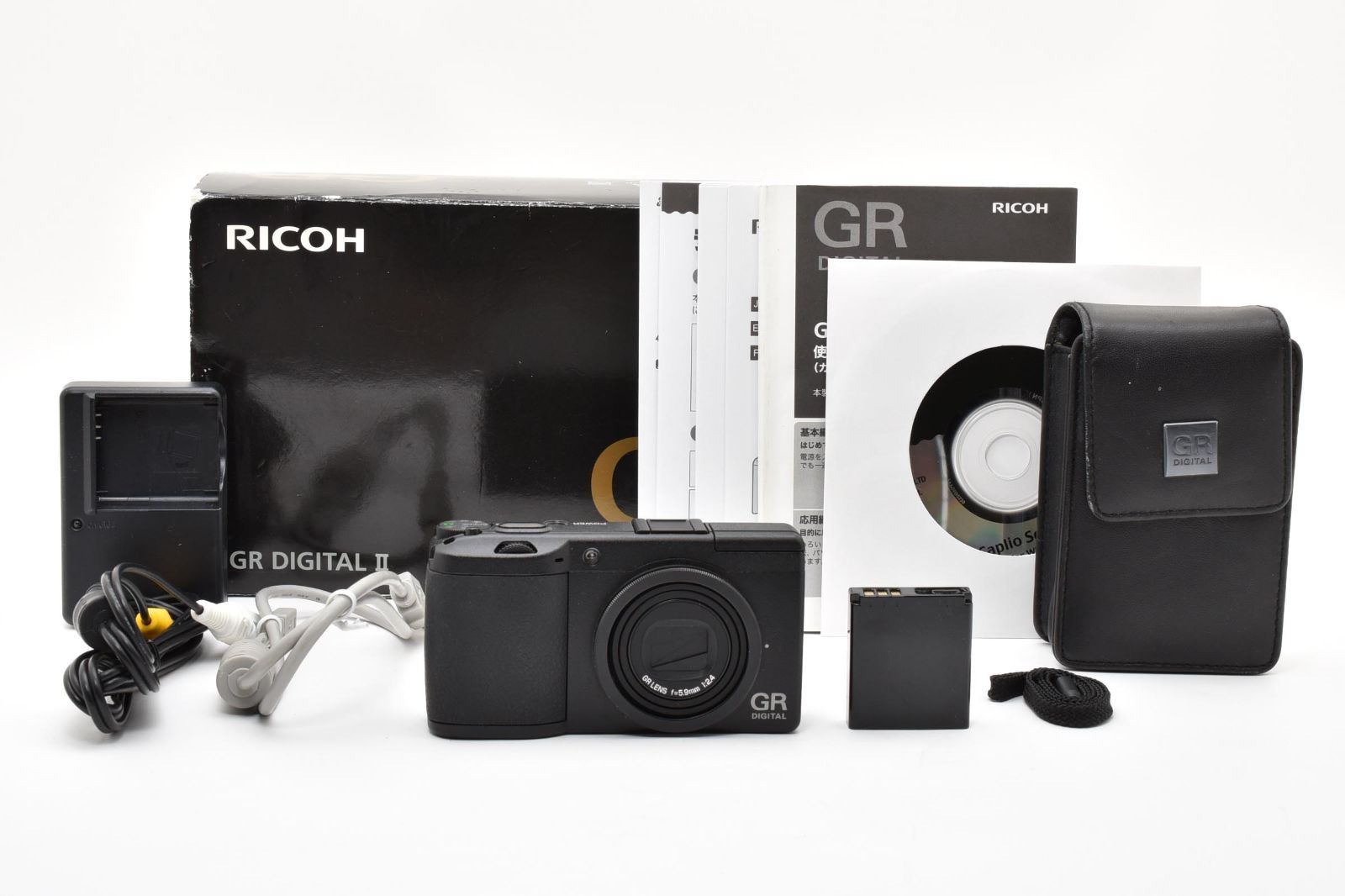 ■ Almost Brand New ■ Ricoh RICOH GR DIGITAL II “S Number 387 Times, Original Box, Manual, Charger, Battery, and Genuine Case Included” Digital Camera #A1409