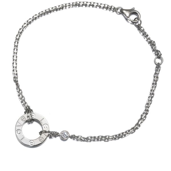 カルティエ ラブ ブレスレット ダイヤ ダイヤモンド K18WG #193604 114,000円