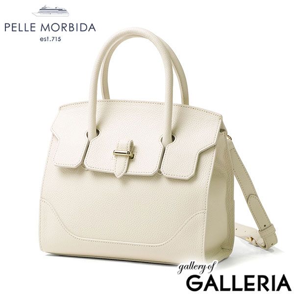ペッレモルビダ ボストンバッグ レディース ブランド きれいめ 日本製 PELLE MORBIDA 本革 牛革 カウレザー 軽量 斜め掛け 2WAY Vela VE103 IVORY