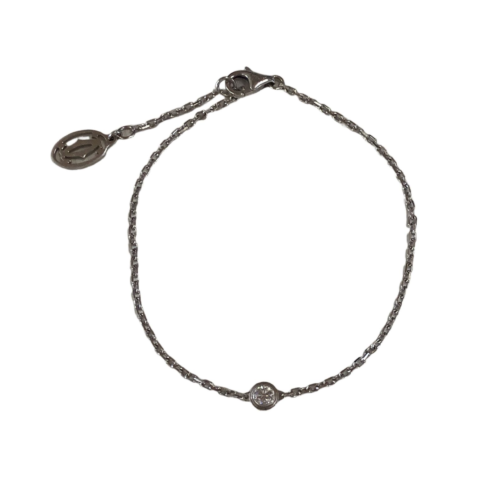 Cartier カルティエ ダムール ディアマン レジェ ホワイトゴールド K18WG Au750 ダイヤモンド ブレスレット 中古 美品 T11490263