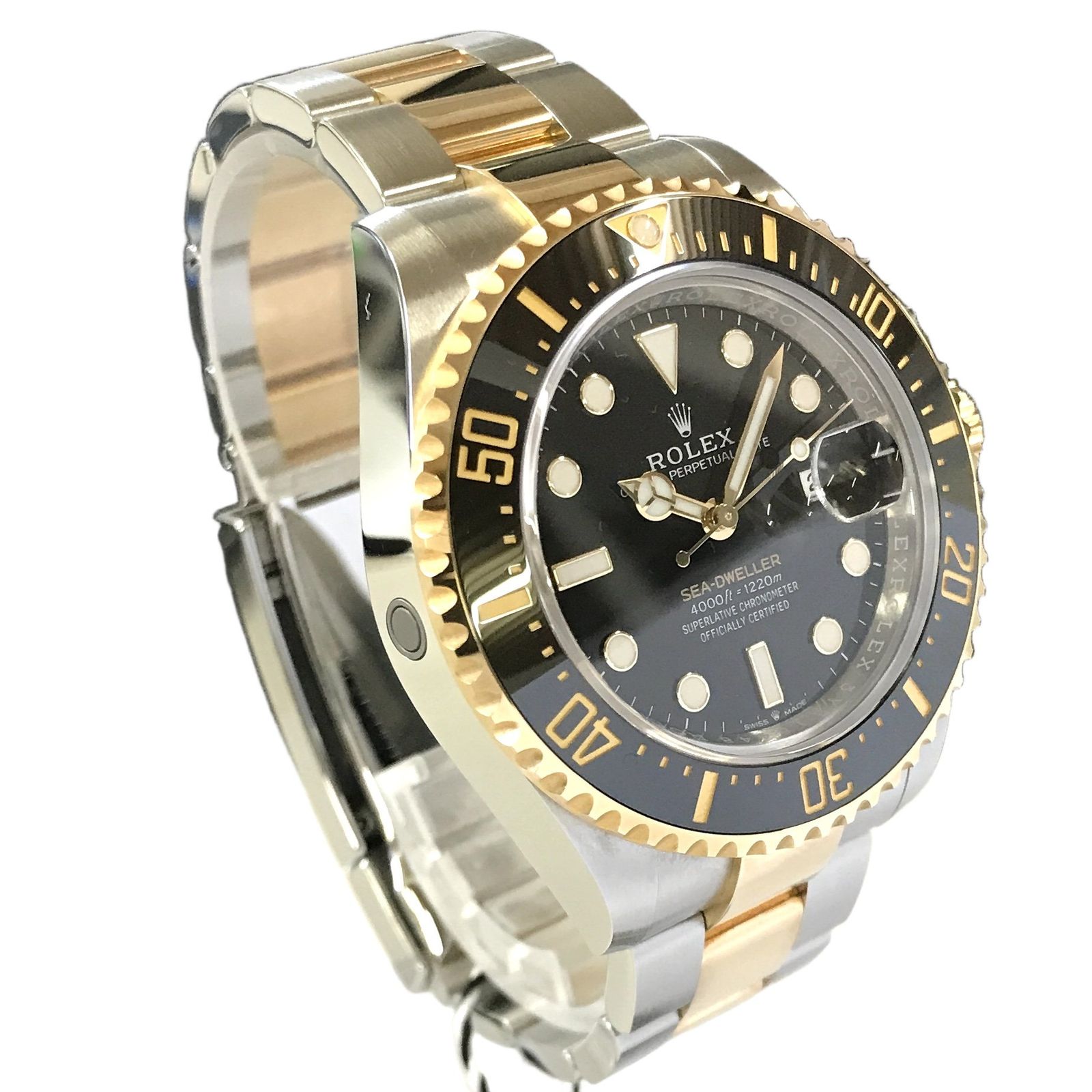 ロレックス ROLEX シードゥエラー SEA-DWELLER 126603 黒文字盤 ゴールド 自動巻き メンズ 腕時計 中古 程度良好 鑑定済 T11525470