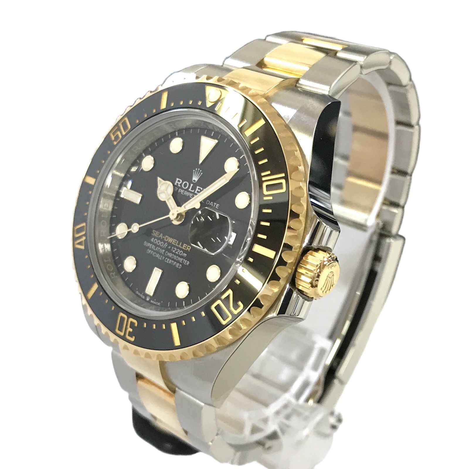 ロレックス ROLEX シードゥエラー SEA-DWELLER 126603 黒文字盤 ゴールド 自動巻き メンズ 腕時計 中古 程度良好 鑑定済 T11525470